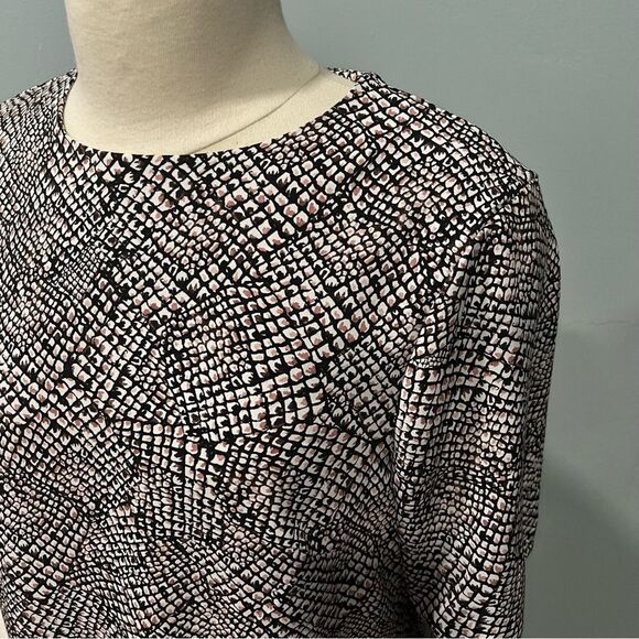 H&M Black & White Snake Print Shift Dress Size 12 - Picture 3 of 8